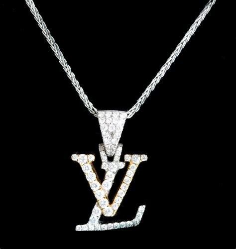 louis vuitton initail necklace|14k louis vuitton necklace.